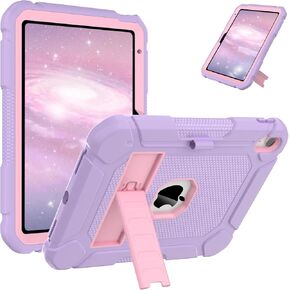 AVAWO Case for New iPad (A16) 11th Generation 11 Inch 2025, iPad 10th Generation 10.9" 2022, Heavy Duty Military Grade Shockproof Rugged Protective Cover with Stand for i Pad 11/10 Gen, Light Purple