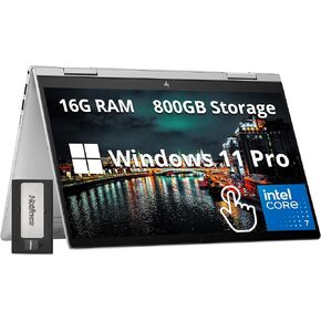 HP Envy x360 2-in-1 14" FHD Touchscreen Laptop, Intel 7 150U, 16GB RAM, 2.28TB Storage(2TB SSD+288GB Docking Station Set), Backlit Keyboard, 5MP Camera, Fingerprint Reader, Win 11 Pro, Silver