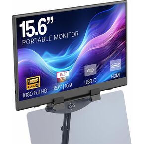 VIVO 15.6 inch Portable Monitor with Laptop Screen Extender Holding Bracket, Fits Laptops up to 18.5 inches, Black, STAND-PM01M