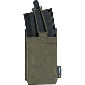 IDOGEAR SPORTS Rifle Mag Pouch 5.56mm Magazine Pouch with Quick Release Insert Clip MOLLE AR M4 M16 Mag Holder Laser-Cut Pouch