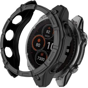 ISABAKE Case Cover Compatible with Garmin Fenix 8 51MM Sloar, Soft and Flexible Anti Drop TPU Bumper Frame Rugged Replacement Protective Cases for Garmin Fenix 8 51MM Solar