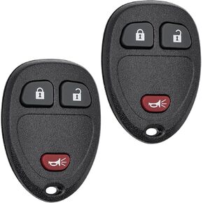 Key Fob Replacement for Chevy Avalanche Suburban Silverado Tahoe Express Equinox Traverse/GMC Sierra Yukon Savana Acadia/Enclave Escalade H2 Outlook, OUC60270 OUC60221 2A4RX-J10, 3 Btn, 2Pcs
