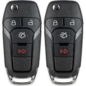 Key Fob Replacement for 2013 2014 2015 2016 Ford Fusion Car Keyless Entry Remote Control, N5F-A08TAA N5FA08TAA, 4 Buttons, 2Pcs