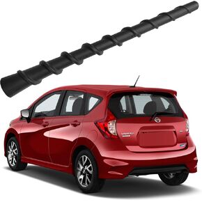 Rubber Antenna for Nissan Versa (2012-2019), Nissan Versa Note (2014-2019), 7 Inch Spiral Flexible Antenna Replacement Mast