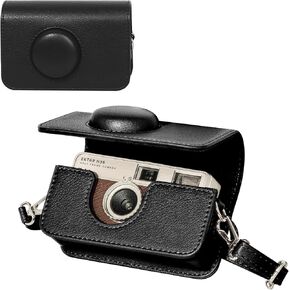Camera Case for KODAK EKTAR H35 H35N/F8/F9/VIBE 501F Half Frame Film Camera, PU Leather Camera Case for KODAK Camera Carrying Protective Case with Shoulder Strap (No Camera) - Brown