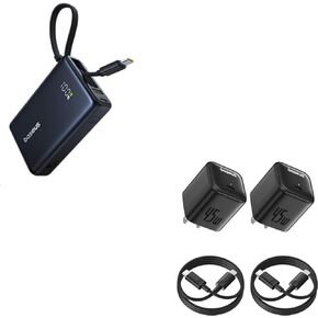 Baseus Power Bank & 45W USB C Charger Block 2 Pack