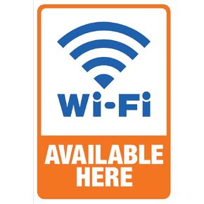Cosco Sign, WiFi HERE Decal, 5.25" x 6.25" (098359)