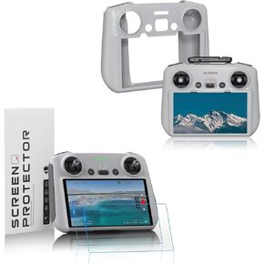 Air 3 Silicone Protective Case Anti Reflection Screen Protector Film for DJI RC 2