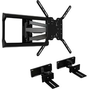 SANUS Full Motion TV Mount for TVs Up to 90" & Universal On-Wall Soundbar Mount