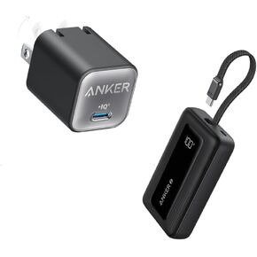 Anker USB C GaN Charger 30W with Anker Zolo Power Bank, 10,000mAh 30W High-Speed Portable Charger
