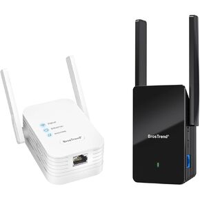 Brostrend Universal WiFi إلى Ethernet Adapter + Brostrend WiFi 6 Extender AX1500 WiFi Booster for Home WiFi Range Extender