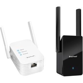 BrosTrend Universal WiFi to Ethernet Adapter + BrosTrend AX3000 WiFi 6 Range Extender Booster with Gigabit Port
