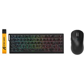 ATTACK SHARK X68PRO HE Mechanical Wireless Gaming Keyboard and X3 Mouse Combo,Magnetic Switch,8K Polling Rate,Hall Effect,Rapid Trigger,PAW3395 Optical Sensor,26K DPI,Lightweight-Black