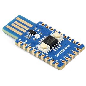 RP2350-One 4MB Flash MCU Board Based on Raspberry Pi RP2350A Dual-core & Dual-Architecture Microcontroller Chip, Pico-Like MCU Board onboard PCB Type-A Plug, Support C/C++, MicroPython
