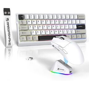 ATTACK SHARK X11 Mouse and X60 HE Keyboard Wireless Gaming Combo,Magnetic Switch,8K Polling Rate,Hall Effect,Rapid Trigger,PAW3311 Optical Sensor,22K DPI,Lightweight-Black