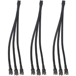 3 Way Fan Splitter, Compatible with 3PIN/4PIN Fan hub, PC Fan Splitter for Desktop Computer Cooling Fan, Computer DIY