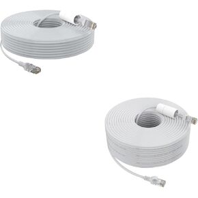 ANNKE 1x100 FT & 1x 60ft Cat5e Internet High-Speed Network Cable, High-Speed PoE Ethernet Cable IP Camera and NVR System, Modem, PC, Consoles, etc., Compatible for Indoor/Outdoor Use