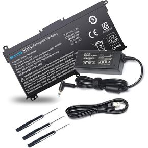 Battery HT03XL and Charger 45W for HP 15-CS 15-DA 15-DB 15-DW 15-DY 15-EF:15-ef0023dx ef0021nr ef0875ms 15-cs3055wm 15-cs3075wm 15-dy2024nr 15-dy1751ms dy1731ms dy0013dx dy1036nr