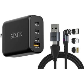 Statik 100W GaN Charger Block & Statik 360 Pro Magnetic 3-in-1 Phone Charger