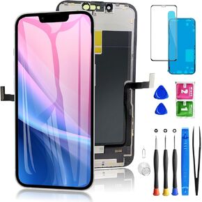 for iPhone 11 Screen Replacement 6.1 Inch, Diykitpl 3D Touch LCD Digitizer Replacement for A2111, A2223, A2221, with Repair Tools Kit+Magnetic Screw Mats+Screen Protector+Waterproof Frame Adhesive