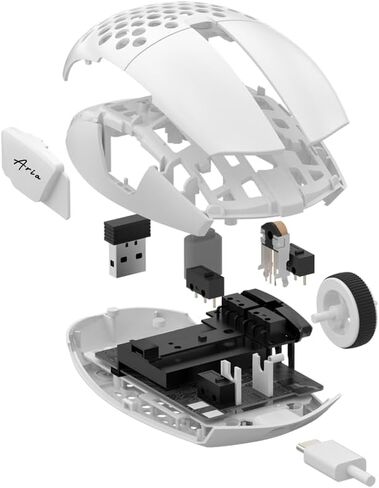 FANTECH Aria XD7 Wireless Gaming Mouse - 59g Lightweight 3395 Sensor, White in Saudi Arabia