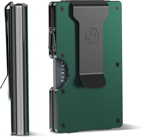 Engraved Metal Wallet for Son from Mother Mom, Minimalist Aluminum RFID Blocking Card Holder, Slim Front Pocket Money Clip, Mens Personalized Birthday Graduation Wedding Christmas Adult Gifts in Kuwait