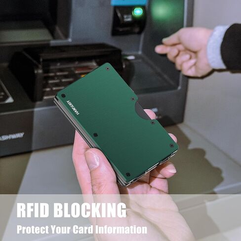 Engraved Metal Wallet for Son from Mother Mom, Minimalist Aluminum RFID Blocking Card Holder, Slim Front Pocket Money Clip, Mens Personalized Birthday Graduation Wedding Christmas Adult Gifts in Kuwait