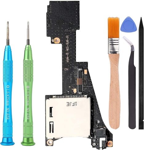 متوافق مع Nintendo Switch OLED ، IKPEK بطاقة القارئ القارئ خرطوشة بطاقة SD SD SLOT SLOT SLOT SLUT PRINBOARD بديل لـ NS OLED مع أدوات الإصلاح in Kuwait