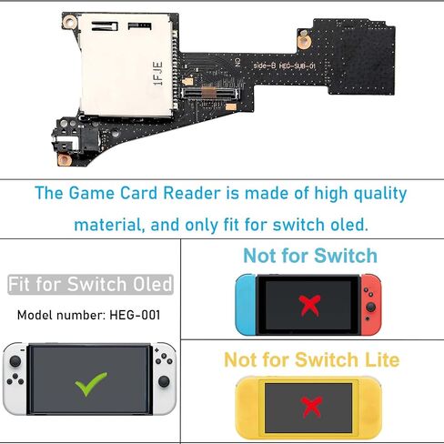 متوافق مع Nintendo Switch OLED ، IKPEK بطاقة القارئ القارئ خرطوشة بطاقة SD SD SLOT SLOT SLOT SLUT PRINBOARD بديل لـ NS OLED مع أدوات الإصلاح in Kuwait
