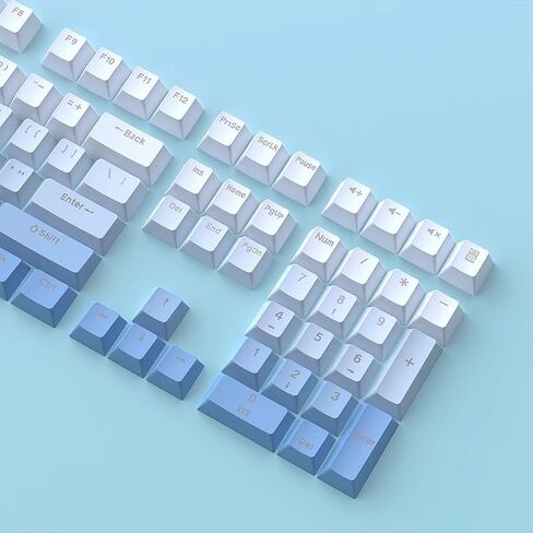 134 Keys PBT Shine Through Keycaps, Gradient Pink Keycaps Set, Double Shot OEM Profile Keycaps Backlit Cute Custom Keycaps for Cherry Gateron Mx Switches ANSI/ISO Mechanical Keyboard in Saudi Arabia