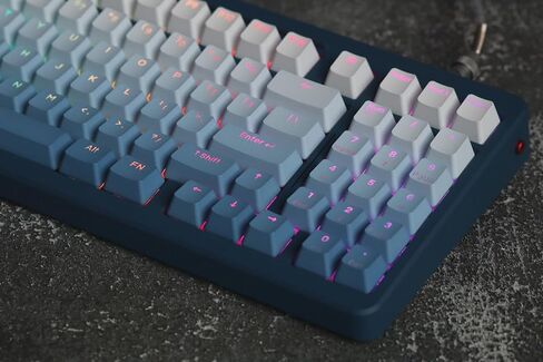 134 Keys PBT Shine Through Keycaps, Gradient Pink Keycaps Set, Double Shot OEM Profile Keycaps Backlit Cute Custom Keycaps for Cherry Gateron Mx Switches ANSI/ISO Mechanical Keyboard in Saudi Arabia