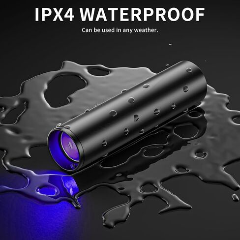 Black Light UV Light, 395nm Mini Powerful Rechargeable UV Flashlight, USB-C Ultraviolet Blacklight Flashlight, Portable Pet Urine Detector for Resin Curing, Uranium Glass, Rocks, Scorpion in Saudi Arabia