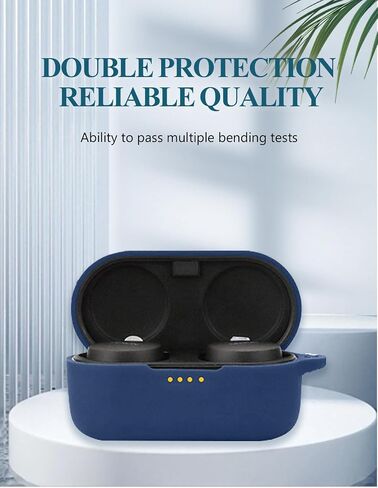 Case for Denon PerL Pro 2024 True Wireless Earbuds, Soft Silicone Protective Portable Scratch Shock Resistant Shell with Cleaner Kit & Carabiner & Lanyard，White in Saudi Arabia