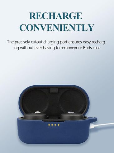 Case for Denon PerL Pro 2024 True Wireless Earbuds, Soft Silicone Protective Portable Scratch Shock Resistant Shell with Cleaner Kit & Carabiner & Lanyard，White in Saudi Arabia