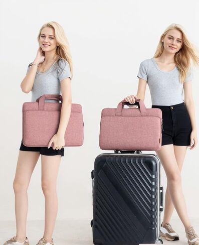 DOMISO 17.3 inch Laptop Sleeve Bag Water-Resistant Carrying Case with Handle for Dell/MSI GS73VR Stealth Pro/ROG Strix GL702VS/HP Envy Pavilion 17/LG/17.3" Notebooks,Beige in Kuwait