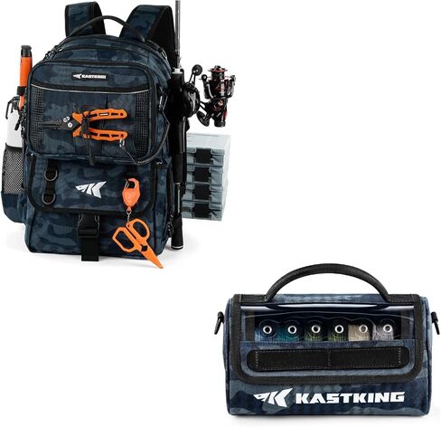 Kastking Baitspace 50L صيد الأسماك معالجة حقيبة ظهر مع 4 صناديق وحقيبة إدارة الخط in Saudi Arabia