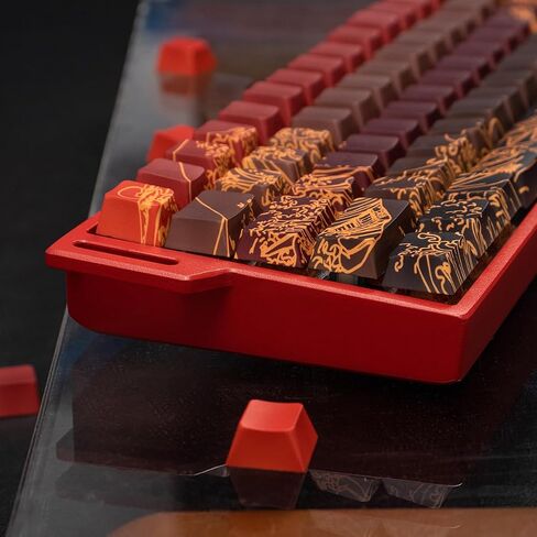 H60 Aluminum Keyboard Case 60% Red Customize Keyboard Housing Compatible with wooting Keyboards Rakka 61/64 Mechanical Keyboard in Saudi Arabia