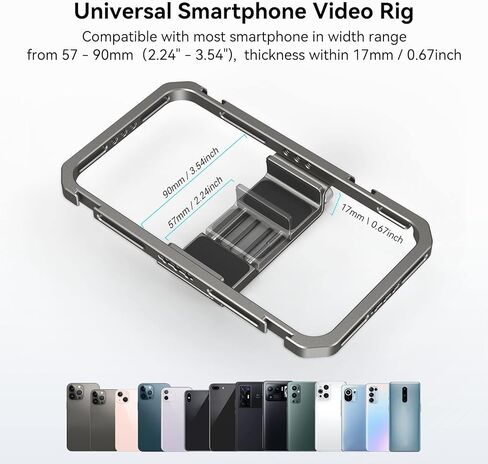 SmallRig Universal Phone Cage, Smartphone Video Rig Kit with Handles, Handheld Filmmaking Vlogging Case Stabilizer for Videomaker, for iPhone for Samsung for Pixel and Other Android Phones - 4121 in Saudi Arabia