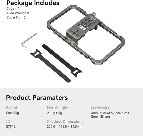 SmallRig Universal Phone Cage, Smartphone Video Rig Kit with Handles, Handheld Filmmaking Vlogging Case Stabilizer for Videomaker, for iPhone for Samsung for Pixel and Other Android Phones - 4121 in Saudi Arabia