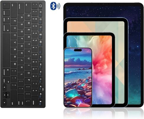 OMOTON Bluetooth Keyboard for iPad 10th Generation, iPad 10.2 (9th/8th/7th), iPad Pro 13/12.9/11 inch, iPad Air 13/11 inch, iPad Air 5th/4th Gen, iPad Mini and More Bluetooth Enabled Devices, Black in Kuwait