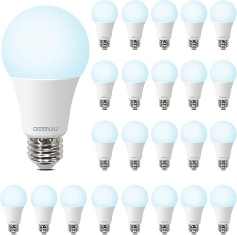 LED Light Bulbs, 100 Watt Equivalent LED Bulbs A19, 5000K Daylight, E26 Standard Base, 1500 Lumens, Non-Dimmable, 13W Bright White E26 Bulbs for Bedroom Home Office, 24 Pack in Saudi Arabia