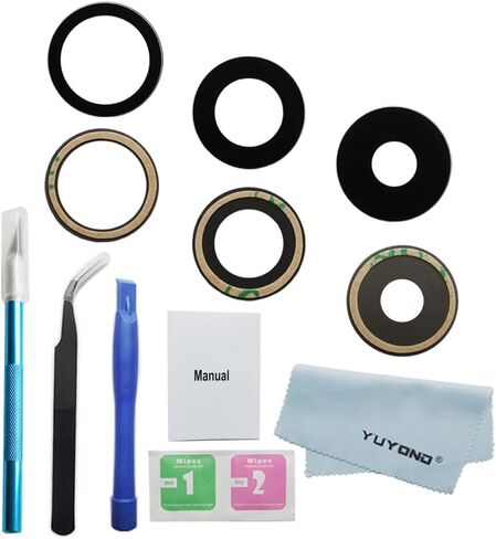 YUYOND 3pcs OEM Original Rear Back Camera Glass Lens Replacement for iPhone 12 Pro with Adhesive Preinstalled with Repair Tools Kit (for 12 pro) in Kuwait