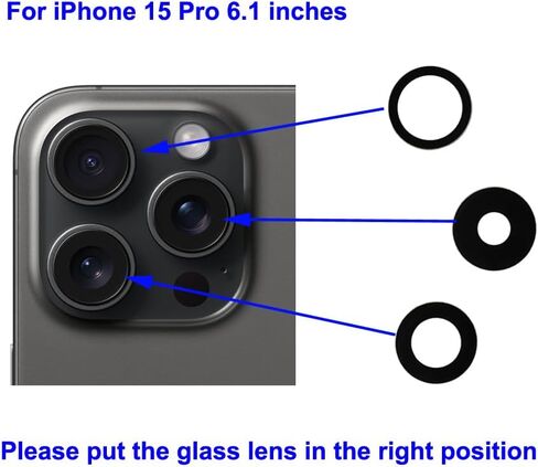 YUYOND 3pcs OEM Original Rear Back Camera Glass Lens Replacement for iPhone 12 Pro with Adhesive Preinstalled with Repair Tools Kit (for 12 pro) in Kuwait