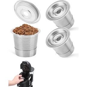 3 Pack Reusable K Cups and Coffee Pods for Ninja Coffee Maker PB051 & CFP101/PB041-304 Stainless Steel K Cups Coffee Filters - Accessories for Ninja Single Serve and Dual Brew Coffee Maker