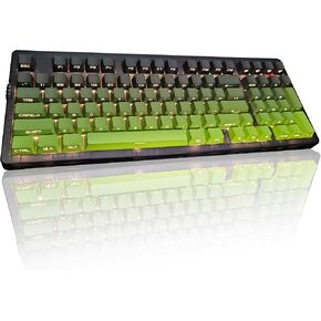 ZORNHER ZH980 Wireless Mechanical Gaming Keyboard,95% Green Custom Creamy Keyboard with Number Pad,Lighted Up PBT Dipped Keycaps,Pre-Lubed Linear Switches,Hot-Swappable,RGB Backlit,2.4GHz/USB-C/BT5.0