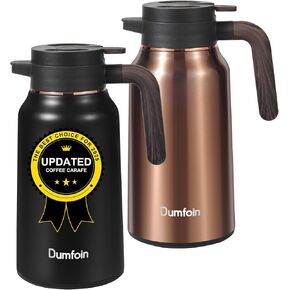 Carafes for Hot Liquids 70 oz - 36 Hours Hot (Fullness of Insulated carafe) Thermal Coffee Carafe-Insulated Coffee Carafes For Keeping Hot/Cold Coffee, Tea, Water, Drink Dispenser for Parties(Gold)