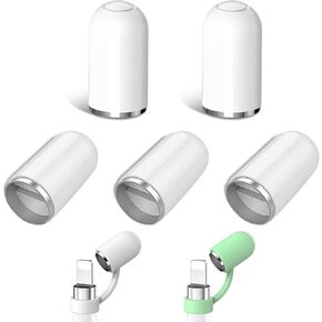 Magnetic Replacement for Apple Pencil Cap (5pcs) for Apple Pencil 1st Generation with Silicone Protective Cap Sleeve,Anti-toss Pen Cap Sleeve