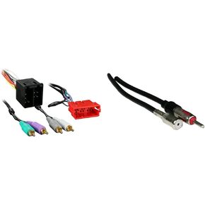 Metra 70-1787 Radio Wiring Harness for VW/Audi Bose Integration 1993-2007 & 40-VW10 Factory Antenna to Aftermarket Radio Adapter for Select 1988-Up Audi/BMW/Mercedes/SMART Vehicles, accessory
