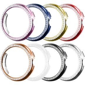 8 Pack Bling Case for Google Pixel Watch 3 41MM, Glitter Diamond Case Shining Rhinestone PC Bumper for Women (45MM)