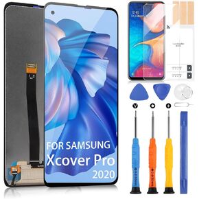 for Samsung Galaxy Xcover Pro 2020 LCD Screen Replacement for Galaxy Xcover Pro 2020 SM-G715F, SM-G715W, SM-G715U Display Digitizer Touch Screen Assembly with Tools